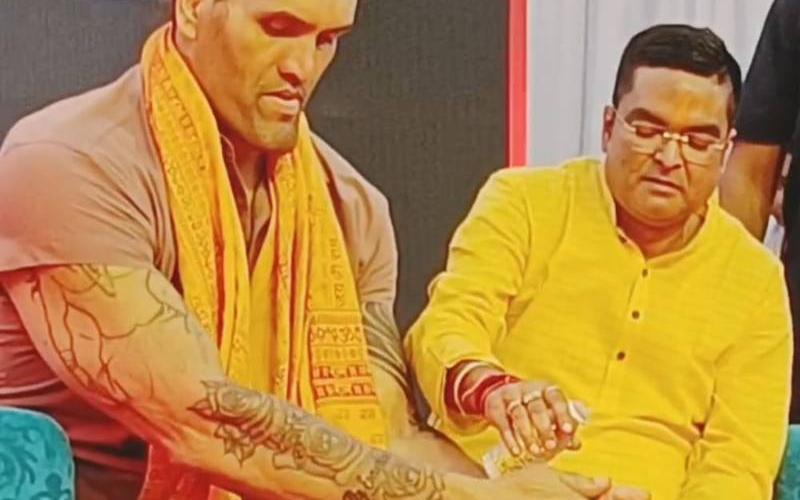 WWE legend The Great Khali reached Bhilai, appealed to the youth to stay away from drugs cg News Raipur news hindi News latest news khabargli 