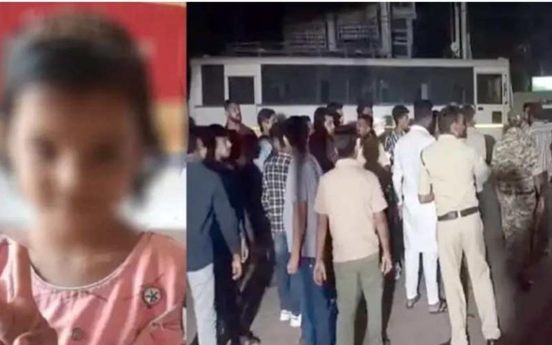 Durg is ashamed: A girl who went to attend a Kanya Bhojan was sexually harassed, she died of cardiac arrest, her body was found in a car yesterday, police took 3 suspects into custody… people set the suspect's house on fire, angry people gheraoed the police station, family members sat on a dharna with the body, demand for hanging the accused, Chhattisgarh, Khabargali