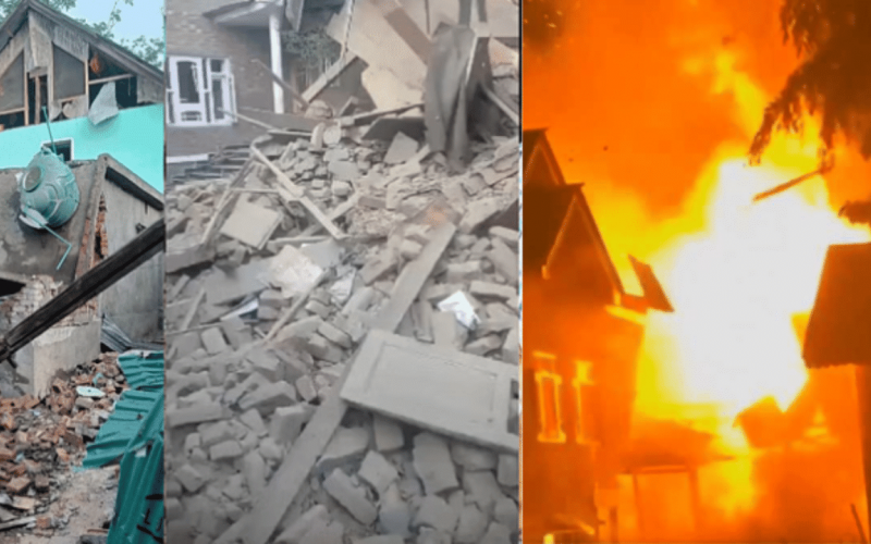 Big action by Indian army, one terrorist's house was blown up with a bomb, another's house was bulldozed, terrorists involved in Pahalgam terror attack, Srinagar, Khabargali
