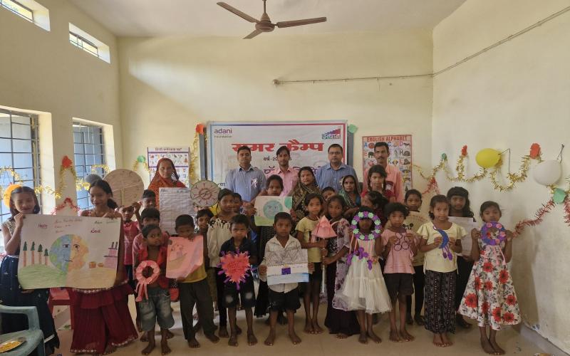 Adani Foundation's summer camp: A unique initiative for the all-round development of students, more than 450 children participated enthusiastically in the summer camp organized in 26 schools of Pusaur block, Chhattisgarh, Khabargali