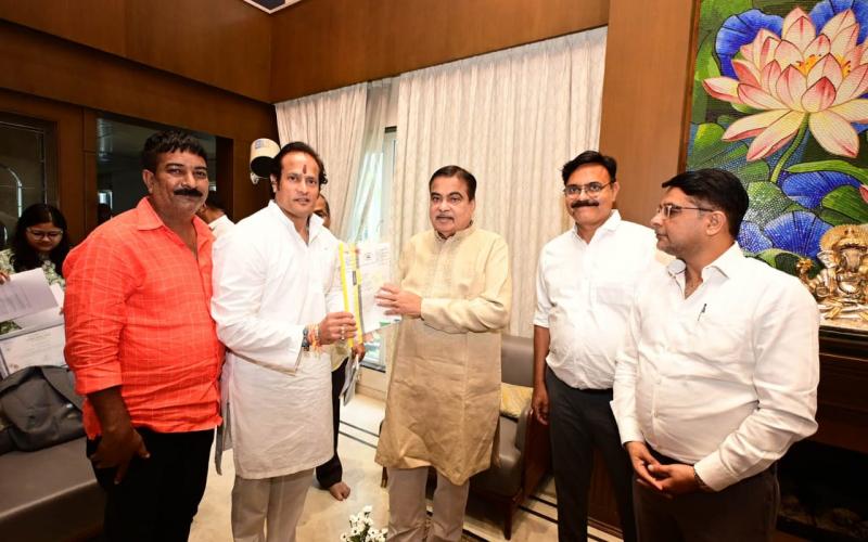 Kumhari toll plaza will be closed soon, Union Minister Gadkari gave assurance, former MLA Vikas Upadhyay met Transport Minister Nitin Gadkari, Raipur, Chhattisgarh, Khabargali