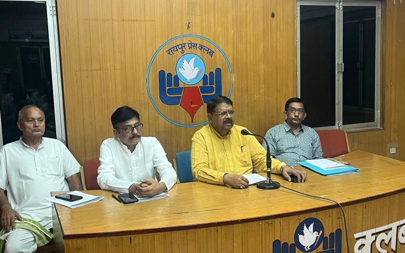 Meeting of state officials of Loktantra Senani Sangh and Loktantra Prahari Chhattisgarh, Sachchidanand Upasne, National Vice President, Loktantra Senani Sangh, State President Diwakar Tiwari Raipur, Chhattisgarh, Khabargali