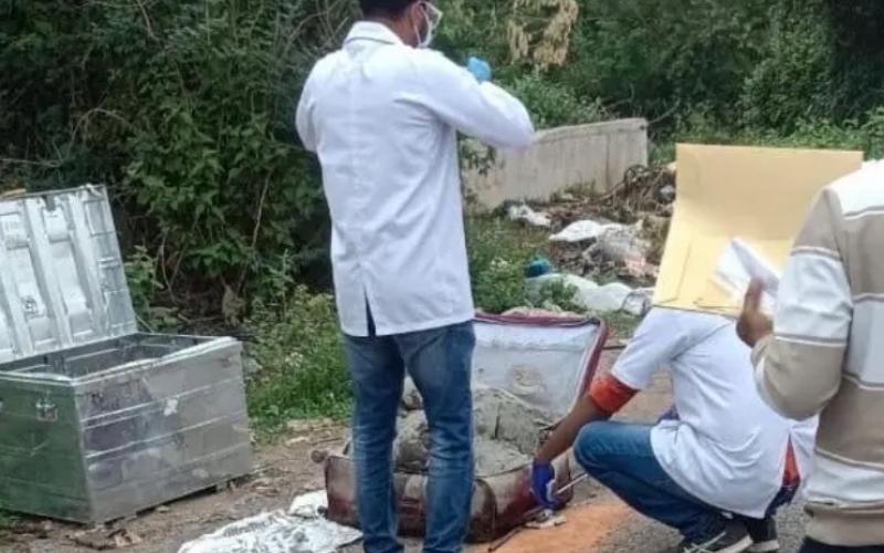 A corpse wrapped in cement was found in a suitcase inside a steel trunk behind Indraprastha Colony… sensation spread, forensic team arrived, Raipur, Chhattisgarh, Khabargali