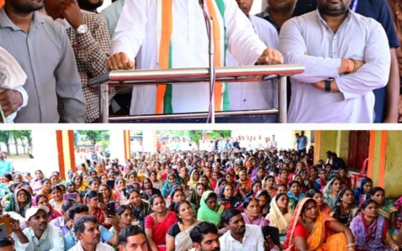 School cleaning staff on strike, former Chief Minister Bhupesh Baghel joined Durg division and extended his support, union patron Sushil Sunny Agarwal, Chhattisgarh, Khabargali
