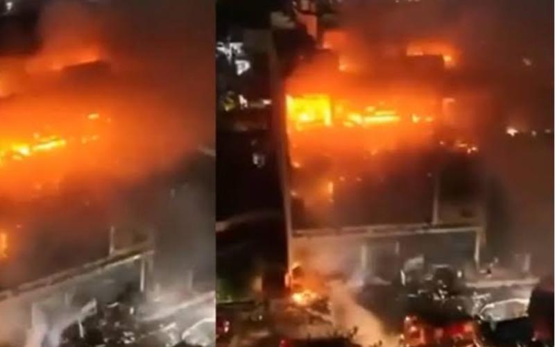 A huge fire broke out in a shopping mall, 50 people burnt alive hindi news big news latest News khabargali 