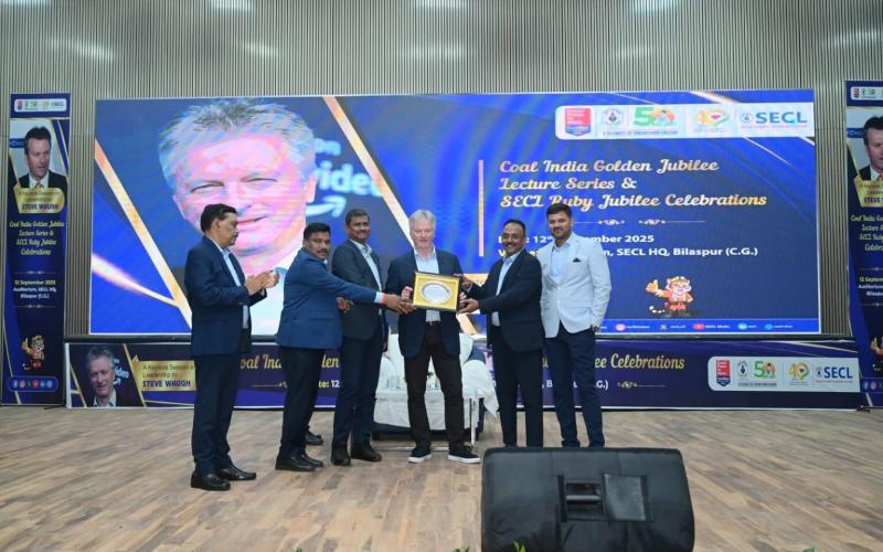 Successful people never take shortcuts, but are always ready to work hard" - Steve Waugh, Famous Australian cricket captain, World Cup winner and Steve Waugh gave motivational lecture under Coal India Golden Jubilee Lecture Series and SECL Ruby Jubilee at SECL, Bilaspur, Khabargali