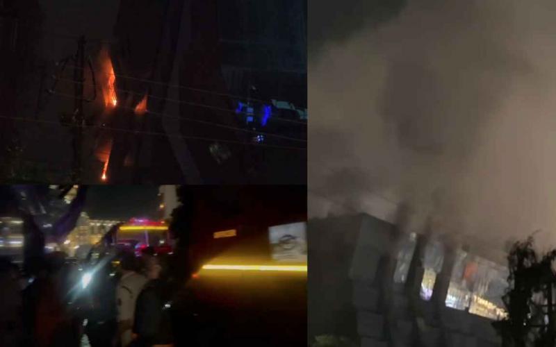 Fire broke out in Babylon Tower, 50 people were rescued after a lot of effort, 8 people fainted due to suffocation in the smoke hindi News big news latest News khabargali 