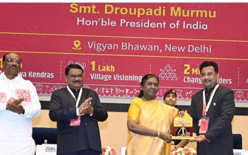 Chhattisgarh once again made its mark on the national stage, honored by the President Chhattisgarh News Raipur news hindi News khabargali 