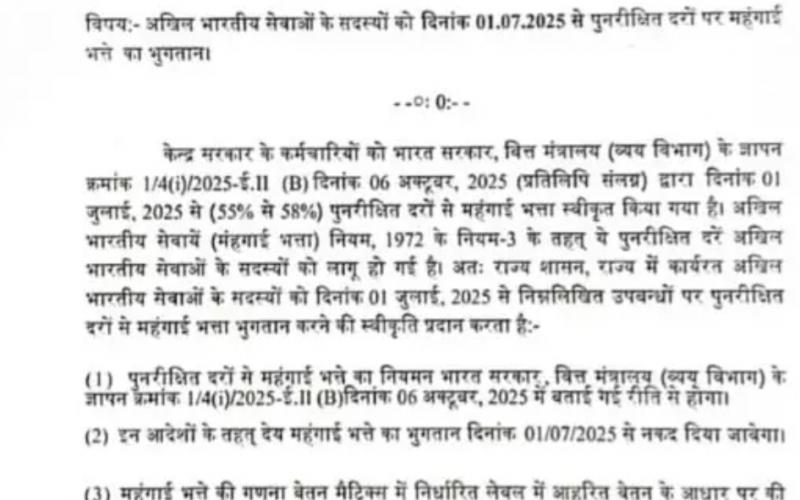  Dearness Allowance hike, new order issued Chhattisgarh news hindi News latest news khabargali 
