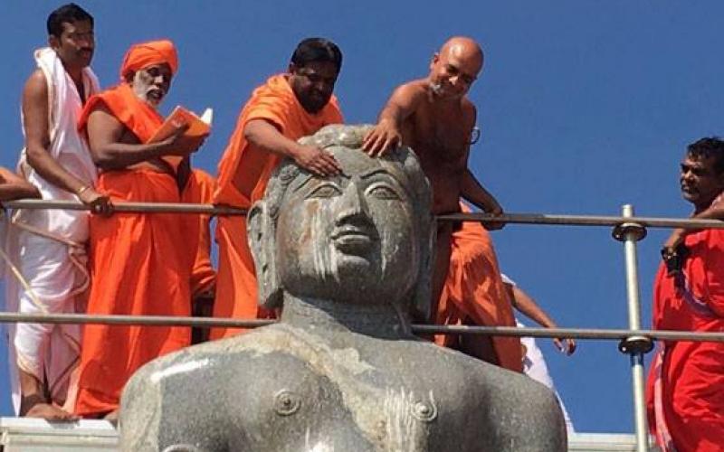 Using the name of Lord Bahubali for gangsters, mafia, thugs, and hooligans is a legal offense.  Demand to stop the misuse of Lord Bahubali's name. Raipur Khabargali, Chhattisgarh Civil Society