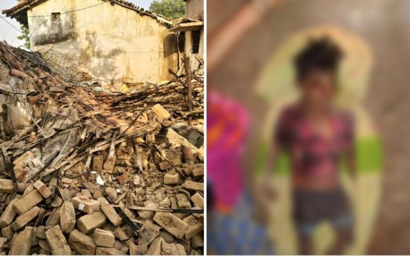 A dilapidated house collapses, resulting in the tragic death of a 10-year-old child. Bilaspur hindi news big news khabargali 