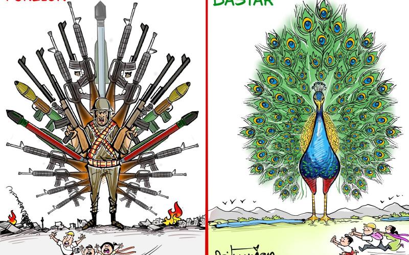 World Cartoonists Day, May 5, Results Announced for the National Competition Based on Raipur and Bastar Tourism; Featuring Live Cartooning and a Cartoon Exhibition.  Triyambak Sharma, Editor of Cartoonwach , Cactus, Chhattisgarh; Khabargali
