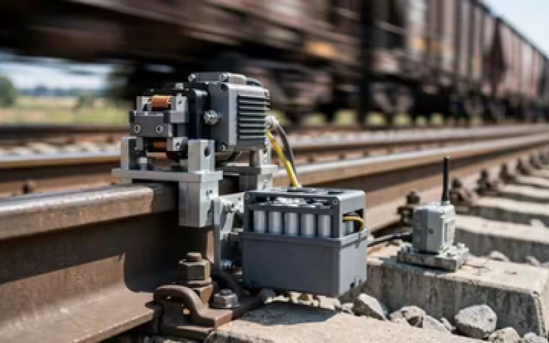 Electricity from track vibration, electricity from train, new technology of railway, railway sensor, electricity from vibration, railway track sensor, Khabargali 