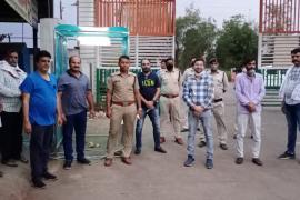 Rajadhani hoalsale sabji mandi dumartarai, sanitizer tunnel