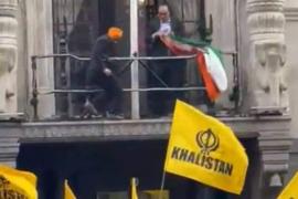 Big news, Khalistan supporters insulted the tricolor in London, Indian High Commission gave a befitting reply, police action in India against Khalistani Amritpal Singh, banned terrorist organization, Sikh for Justice, Referendum 2020, Khabargali