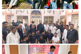 Hazrat Imam Hussain Alaihissalam, in the memory of the martyrs of Karbala, more than 150 people donated blood in a grand blood donation camp on behalf of Hydari Blood Group, Hydari Imambara located at Momin Para, Raipur, Chhattisgarh,khabargali