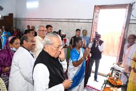 President Draupadi Murmu offered prayers at Lord Jagannath Temple located in Gayatri Nagar, Lord Jagannath, Balbhadra Ji and Subhadra Ji, Raipur, Chhattisgarh, Khabargali.