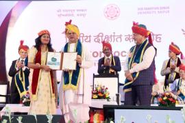 Akanksha got Ph.D.  Degree, Chancellor of Shri Rawatpura Government University, Shri Ravi Shankar Maharaj, Impact of e-Resources on the Services of Agriculture Libraries of Chhattisgarh State: Consortium for e-Resources in Agriculture, Raipur, Chhattisgarh, Khabargali