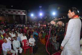 Former Cabinet Minister and Bharatiya Janata Party candidate Rajesh Munat, Public Relations Campaign, Raipur, Chhattisgarh, Khabargali