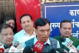 Union Health Minister and Chhattisgarh Assembly Elections co-in-charge Mansukh Bhai Mandaviya, BJP delegation went to the Election Commission and complained, the administration is becoming a hindrance in BJP's campaign under the pressure of Congress, Chhattisgarh Assembly Elections, Khabargali