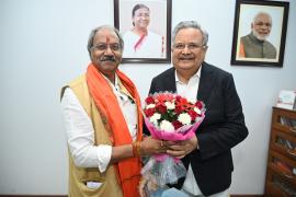 Senior BJP leader and former minister Brijmohan Aggarwal, National Vice President of Bharatiya Janata Party, Former Chief Minister of Chhattisgarh Dr. Raman Singh, Chhattisgarh, Khabargali