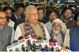 Retiring Chief Minister Bhupesh Baghel, State Congress President Deepak Baij, EVM, bulldozer action, review of defeat, Chhattisgarh, Khabargali