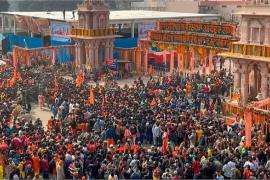 5 lakh devotees visited Ramlala, flood of devotees gathered in Ramnagar, newly built temple of Ramlala, Ayodhya, Khabargali