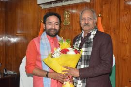 Rajim Corridor will be built on the lines of Ujjain and Kashi, Chhattisgarh Tourism and Culture Minister Shri Brijmohan Agarwal told Union Tourism Minister G.  Meeting with Kishan Reddy, Maa Bamleshwari Devi Prasad Yojana, Chhattisgarh, Khabargali