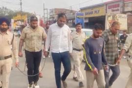 Late night firing took place in a club in Raipur due to a dispute between two youths, Telibandha police took out a procession calling for 3 youths arrested in the firing case, Night Club, VIP Road, drug trade, State General Secretary Youth Congress's Sonu Sharma Jasmeet  , Chhattisgarh, Khabargali