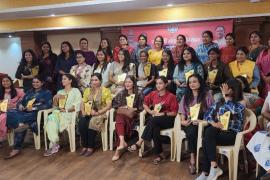 'Women journalists' honored in the Shakti Vandan program of BJP 'Mahila Morcha', Shalini Rajput, State Vice President Meenal Choubey, State General Secretary Vibha Awasthi, Champadevi Pawle, Co-Treasurer Mrs. Sandhya Tiwari, State Media Incharge Dr. Kiran Baghel, Social Media Incharge.  Kritika Jain, co-office incharge Mini Pandey, media co-incharge Shilu Sahu, Nisha Chaubey, Raipur, Chhattisgarh, Khabargali