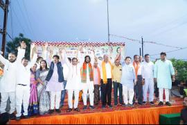 Newly elected MP Brijmohan Aggarwal took out victory gratitude rally in Arang-Nayapara-Abhanpur... cg news raipur  latest news brijmohan agrawal khabargali