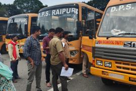 86 buses found unfit in school bus inspection, camps to be held again on June 15, Old Bus Stand Pandri, Transport Office Raipur, Senior Regional Transport Officer Ashish Dewangan, Chhattisgarh, Khabargali