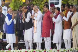 PM Narendra Modi created history today by taking oath as Prime Minister for the third consecutive time, Prime Minister Modi's jumbo team includes 71 ministers, 30 cabinet ministers including the PM, five ministers of state with independent charge and 36 state ministers took oath, India, Khabargali