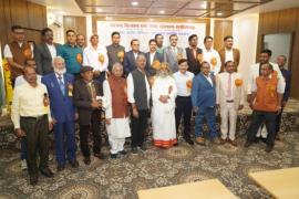 MP Brijmohan Agrawal honored the engineers, State Level Engineer Decoration Ceremony 2024 organized by Human Science and Service Institute Chhattisgarh, Raipur, Chhattisgarh, Khabargali