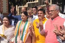 Congress candidate Deepti Pramod Dubey filed nomination, Raipur, Khabargali