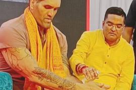 WWE legend The Great Khali reached Bhilai, appealed to the youth to stay away from drugs cg News Raipur news hindi News latest news khabargli 