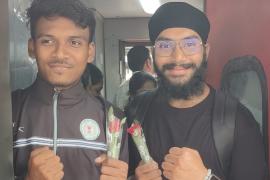 Bhavjot and Shubham left for Vietnam from Raipur to participate in Senior Asian Muay Thai Championship, Chhattisgarh, Khabargali