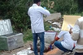 A corpse wrapped in cement was found in a suitcase inside a steel trunk behind Indraprastha Colony… sensation spread, forensic team arrived, Raipur, Chhattisgarh, Khabargali