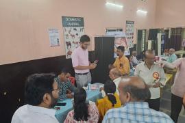 Huge health camp organized by Saint Shri Gajanan Maharaj Institute, Raipur, Chhattisgarh, Khabargali
