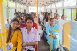 Free bus service started for college students, more than 1000 daughters are getting benefited Chhattisgarh News Raipur news hindi news big news latest news khabargali 