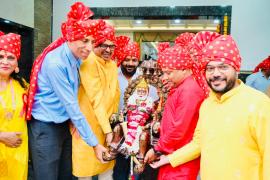 On the occasion of Agrasen Jayanti, Chhattisgarhi Agrawal Samaj organized a grand procession after offering prayers, Raipur, Chhattisgarh Khabargali