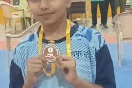 25th State Level Karate Championship: Dhanishtha Sahu of Raipur won bronze medal in Under-14 category, Coach Karate Instructor Gopal Kumar, Aastha Public School located in Kavita Nagar, Raipur, Chhattisgarh, Khabargali
