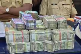 Police officers were shocked when Rs 50 lakh cash was found on a youth's moped.