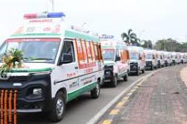 370 new ambulances flagged off; 108 service will reach cities within 15 minutes and villages within 30 minutes raipur chhattisgarh hindi news raipur news khabargali 