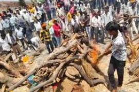 16 bodies were cremated together, leaving the village in mourning. hindi news latest news mp news khabargali 