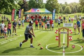 Woodball is a blast: A fun mix of golf and croquet, a free opportunity to play in Canada on July 25th. Outdoor sport: wooden ball, mallet, and excitement on the lush green grass. Jagdeep Sacha, President of the Woodball Association of Canada, Caledon, Canada, Khabargali 