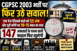CGPSC 2003, CGPSC Recruitment, CGPSC News, EOW, Chhattisgarh Public Service Commission, Raipur, Scaling Controversy, Government Recruitment, Khabargali