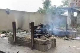 Uproar over pet dog's funeral at cremation ground; matter reaches police station bilaspur chhattigarh hindi news khabargali 