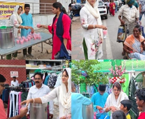 Raipur: Vedic Welfare Foundation distributed langar and sherbet on Muharram. Chairman Syed Salma said, 'Imam Hussain sacrificed his life to keep humanity alive'. Chhattisgarh, Khabargali