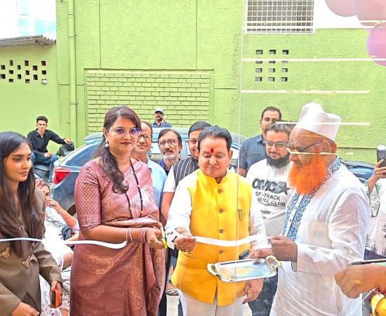 MLA Sampat Agrawal and Managing Director of Star Vedic Welfare Foundation and Vedic News and Vice President of Bharatiya Journalist Mahasangh Chhattisgarh Syed Salma inaugurated 'Nails by Sakina'; New fashion hub opened in Raipur, near SBI Bank, Shankar Nagar, Raipur, Chhattisgarh, Khabargali
